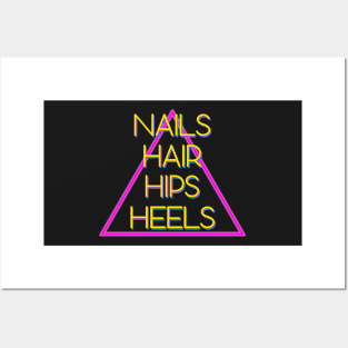 Nails Hair Hips Heels Diva Design Posters and Art